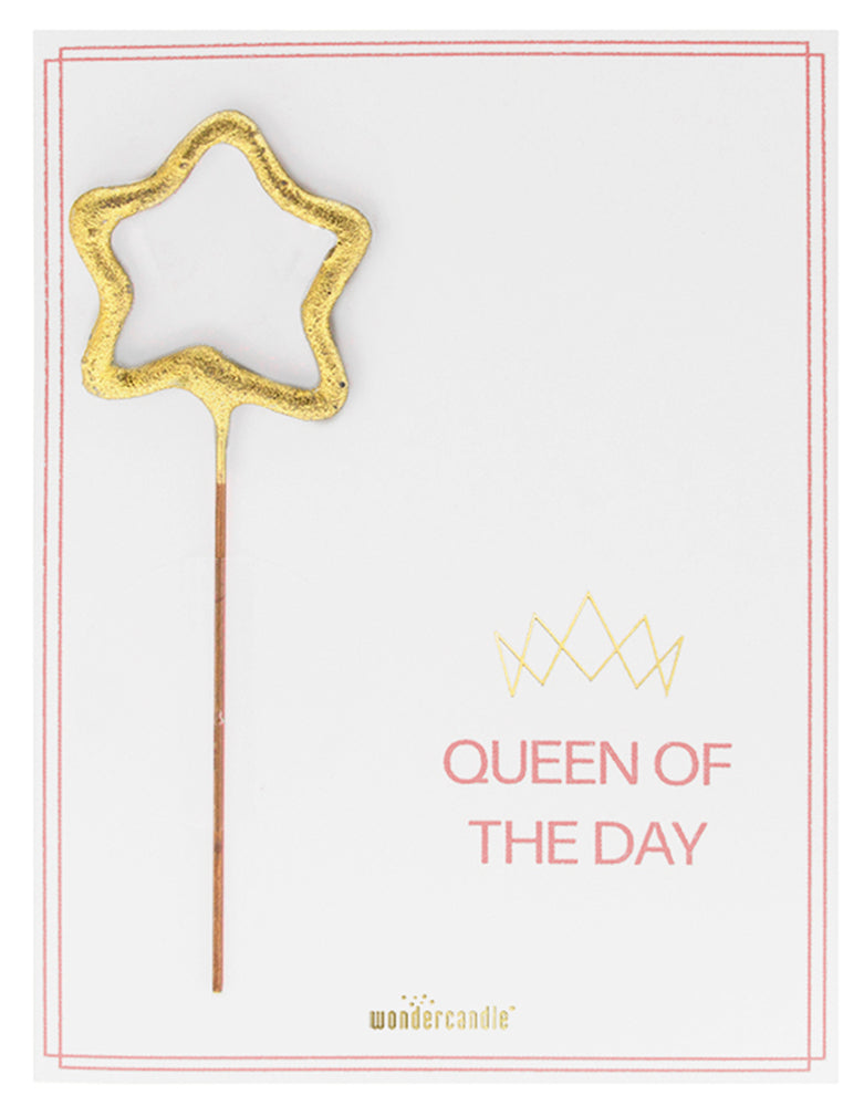 Wondercandle  Kaartje met sparkle: King / Queen of the day