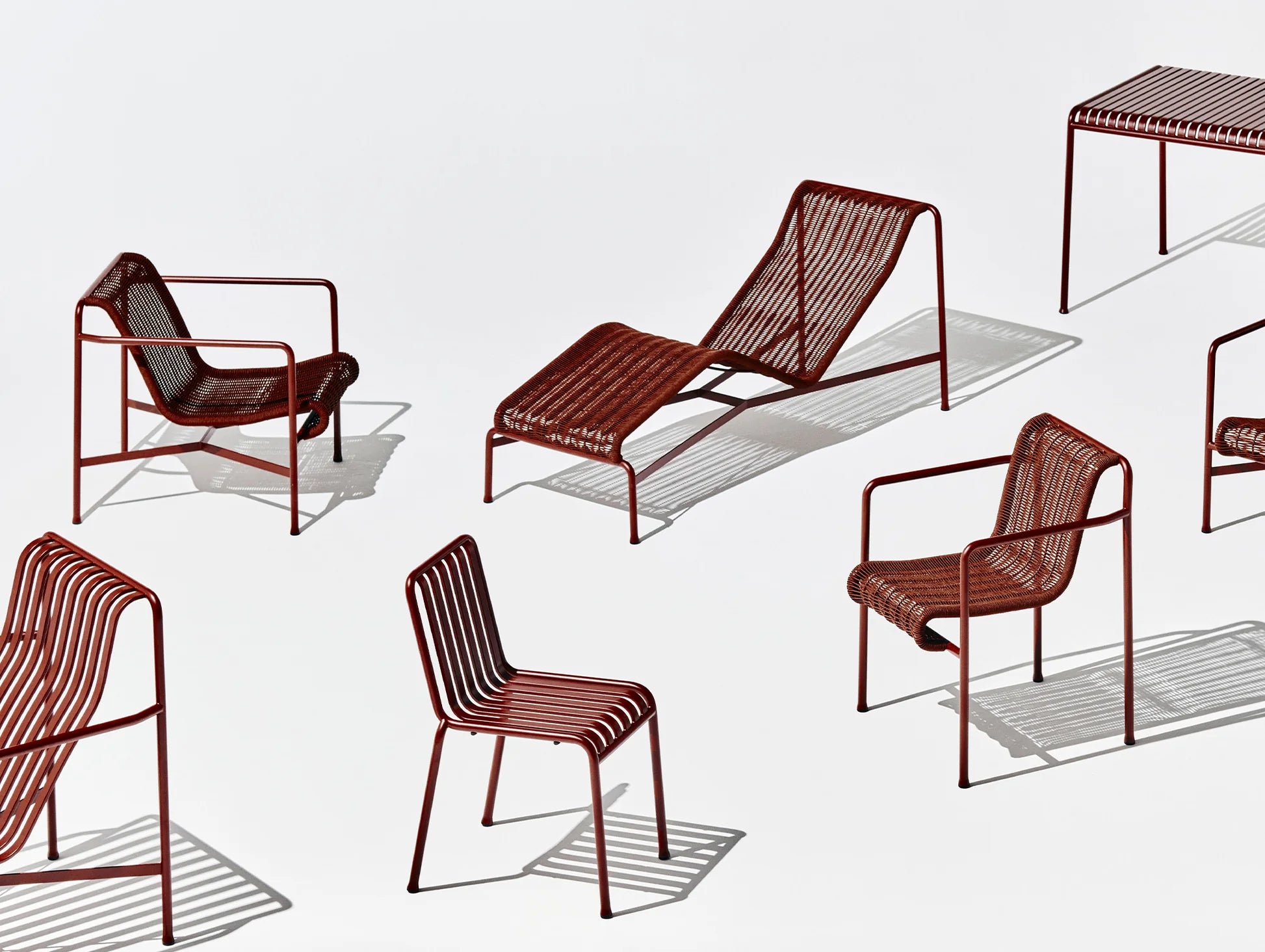 Hay Palissade Cord lounge iron red - 40% korting