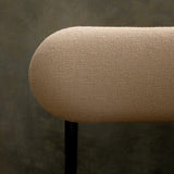 Studio Henk - Oblique chair beklede rug en zwart frame - diverse stoffen - Oosterlinck