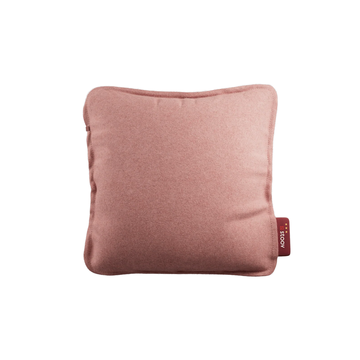Stoov Ploov Flex warmtekussen 45x45cm in zachtroze, oplaadbaar en comfortabel voor extra warmte en comfort.