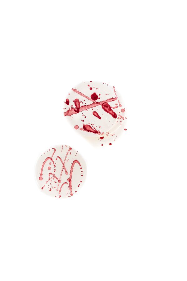 Val Pottery  Coaster Crew pink  -50% - set van 4 - Oosterlinck Home