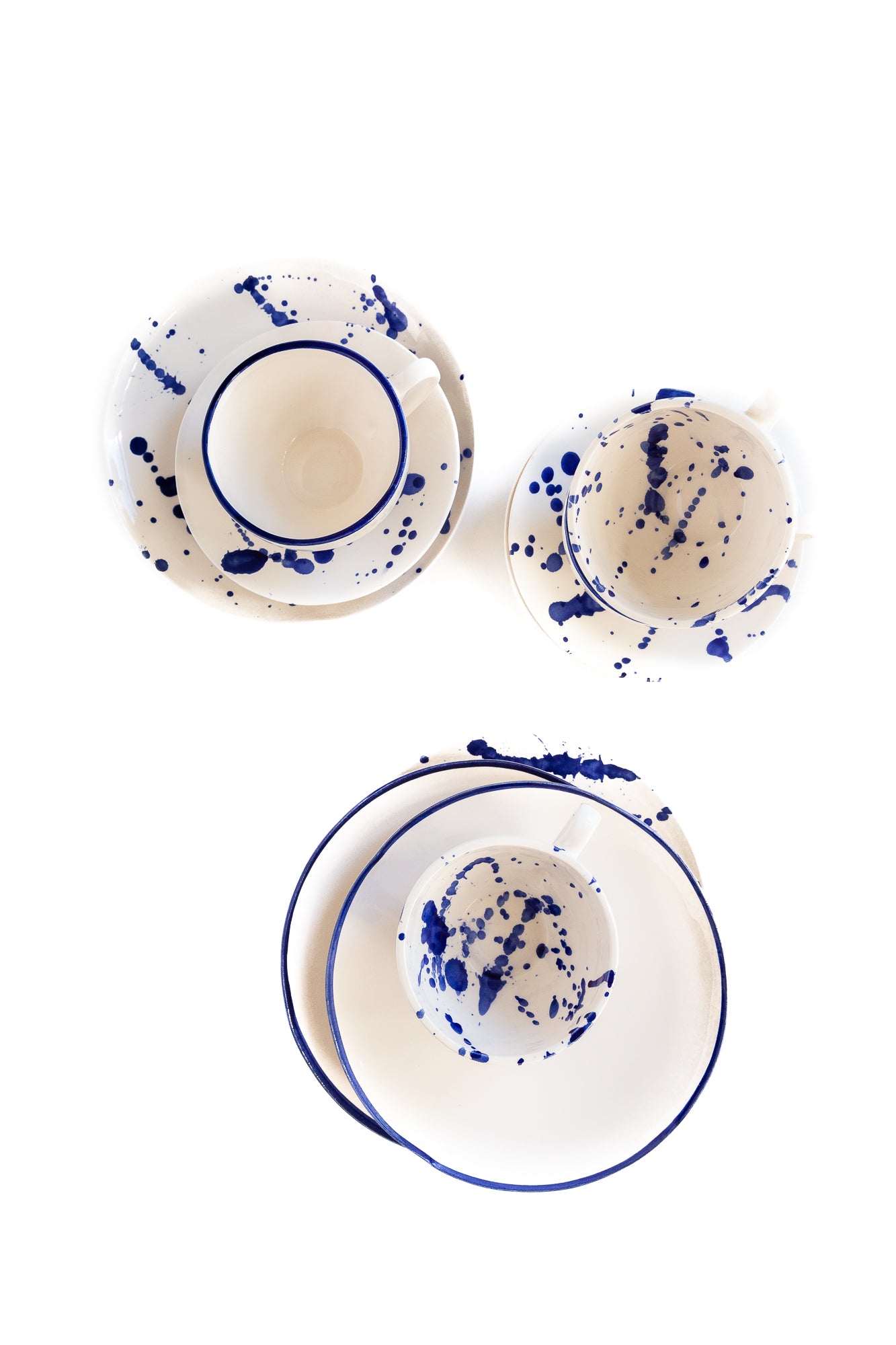 Val Pottery Crazy Quarter - Cobalt Blue Blob - Oosterlinck