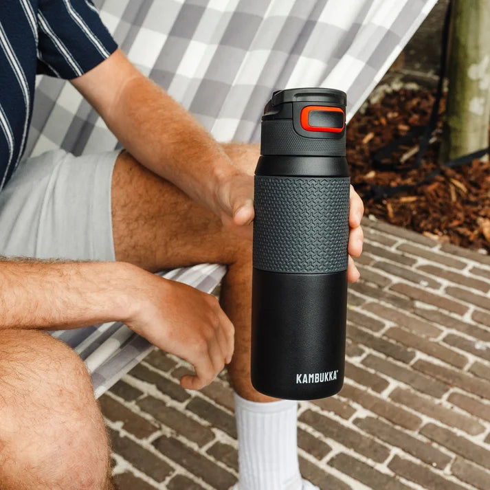 Kambukka Waterfles Elton Nightfall, geïsoleerde thermos en waterfles, rood, 750ml, voor koud en warm drinken