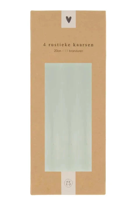 ZUSSS  Kaarsen SALIEGROEN / doosje van 4 - Oosterlinck