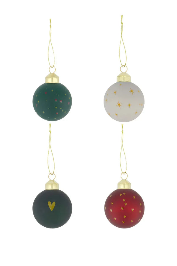 Zusss  Kerstballen doosje / set van 4 - Oosterlinck