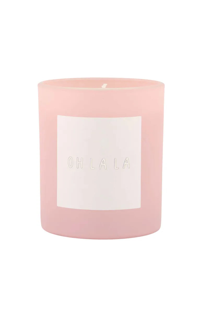 ZUSSS  Geurkaars in roze glas Oh La La - Oosterlinck