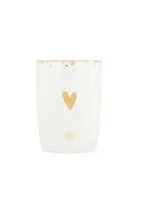 ZUSSS - Koffiemok limited hartvorm met goudkleurige confetti-rand - Oosterlinck