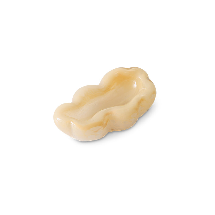 HK Living  Glass bowl Oyster - Oosterlinck Home