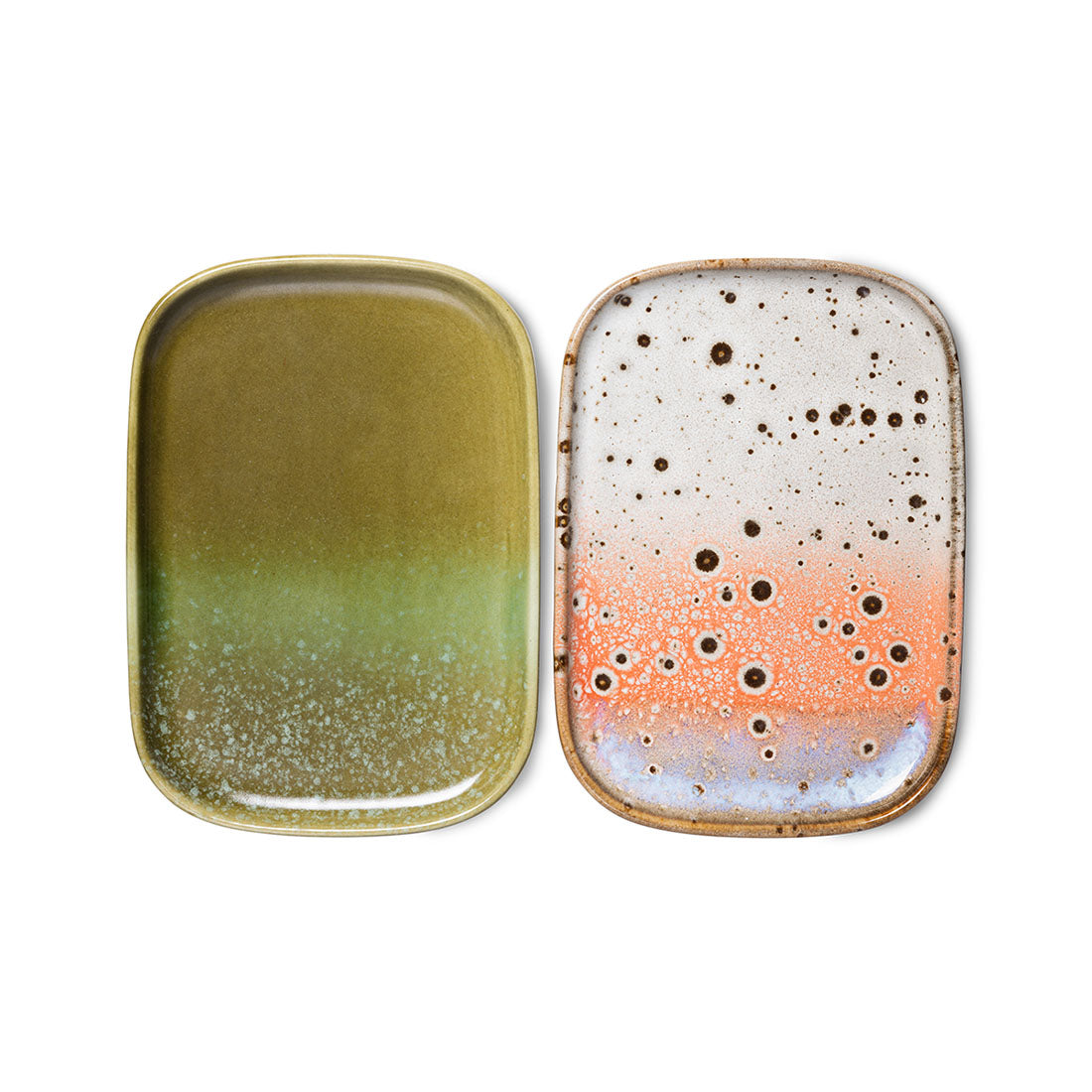 HK Living  70's ceramics small trays Atlas / set van 2 - Oosterlinck