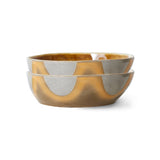 HK Living - 70s ceramics : pasta bowls (set van 2) - diverse varianten - Oosterlinck