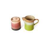 HK Living - 70S Ceramics: Milk jug & sugar Foreland - Oosterlinck