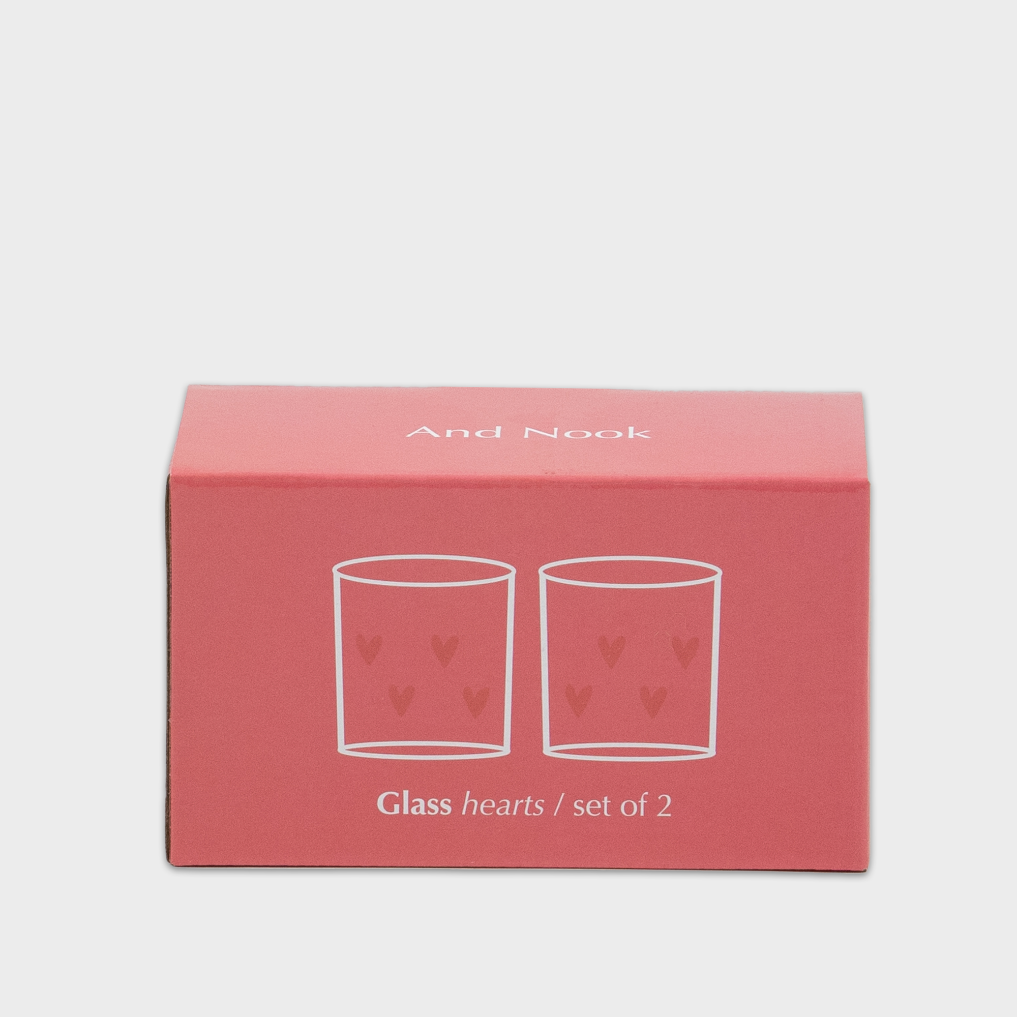 And Nook set van 2 glazen Hearts - Oosterlinck