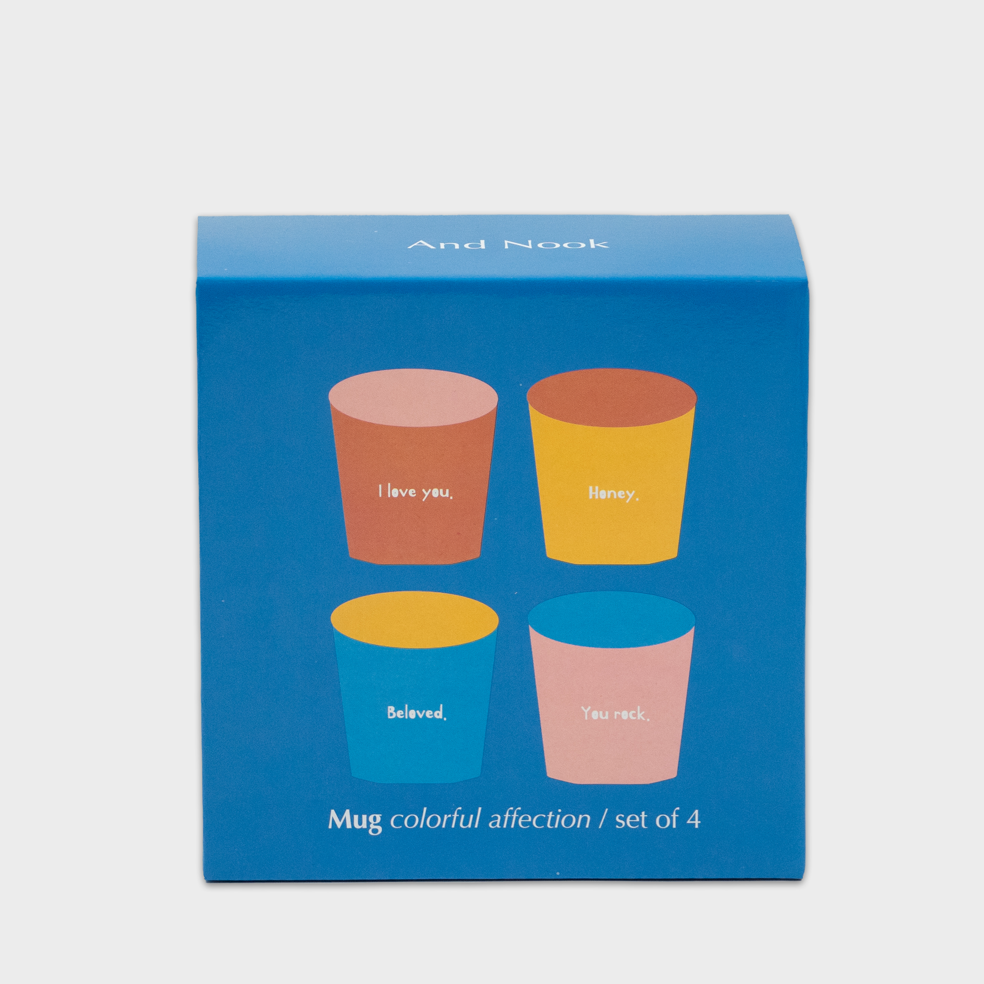 And Nook  Mug Colorful affection - set van 4 - Oosterlinck
