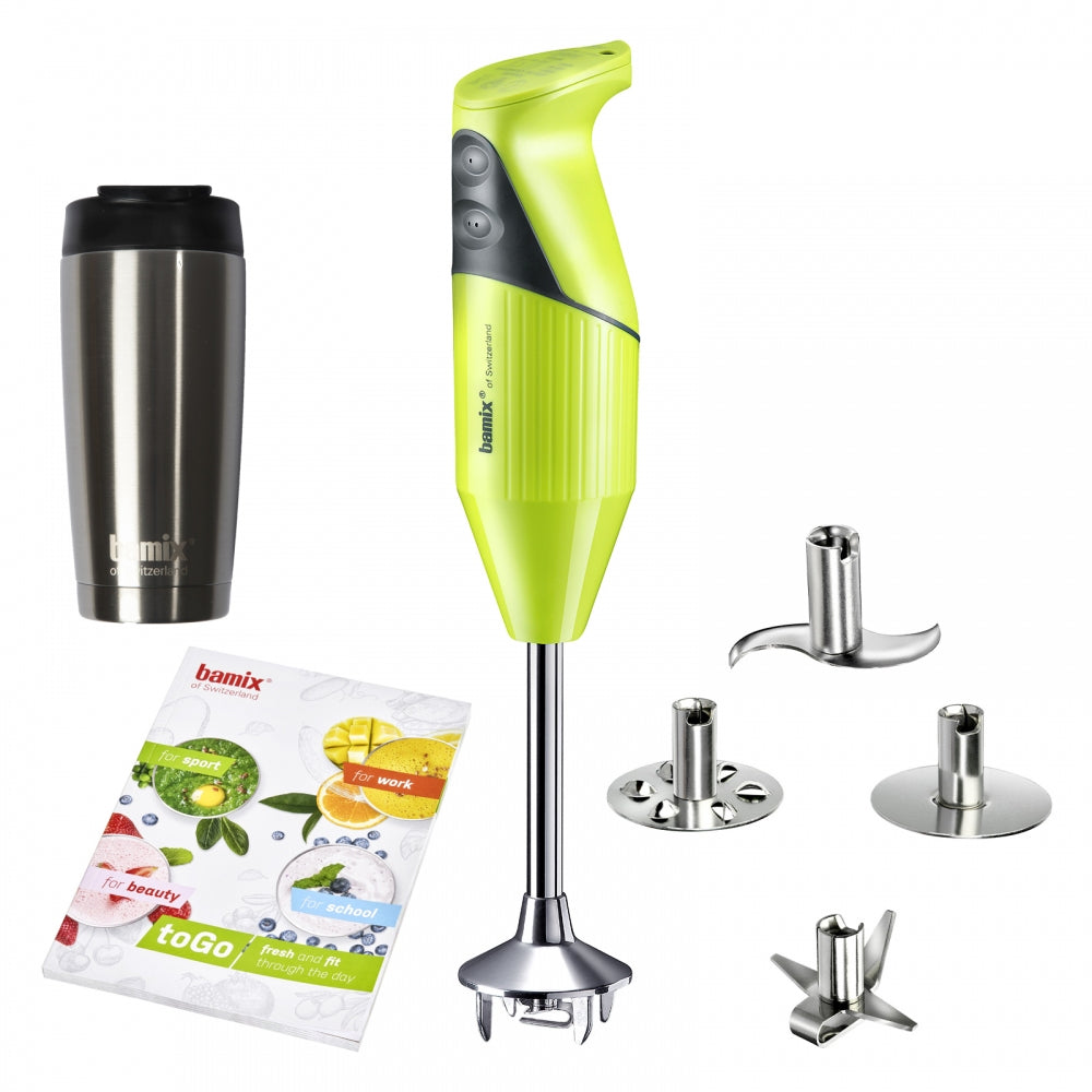 Bamix SET (7 delig) M180 ToGo Staafmixer Lime, 180W - Oosterlinck