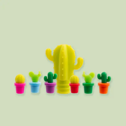 Dotz  Flessenstop Cactus & glasmarkeerders set van 6