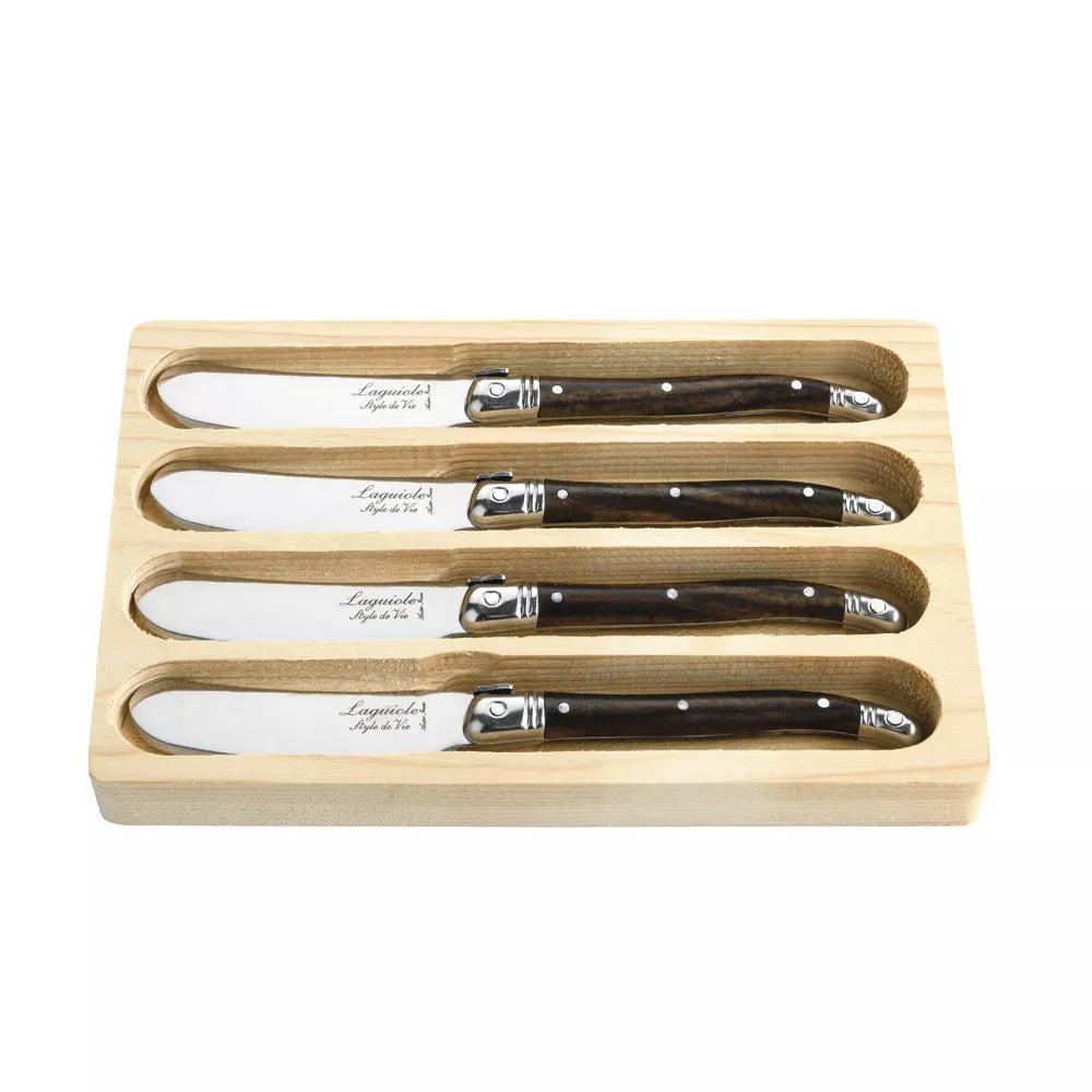 Laguiole Premium Line Botermessen dark wood - Oosterlinck Home