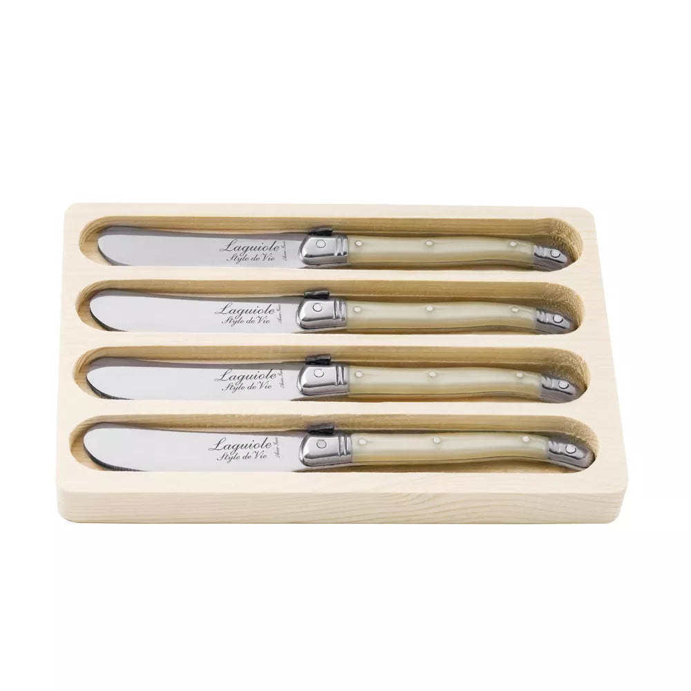 Laguiole Premium Line Botermessen parelmoer - Oosterlinck Home