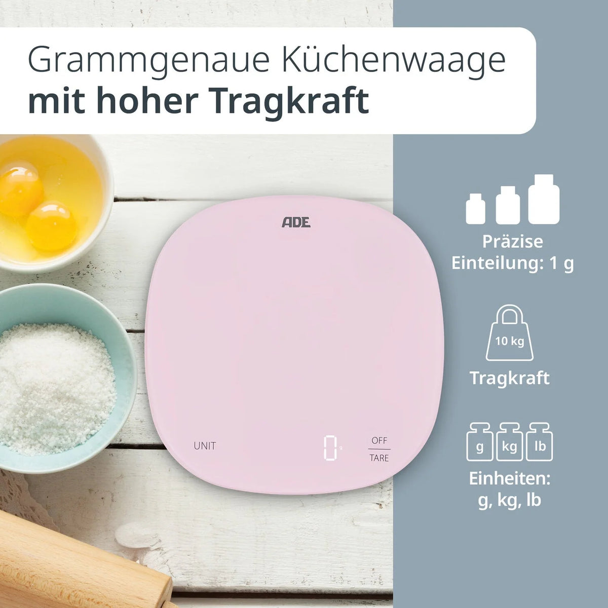 Ade digitale keukenweegschaal Kyra 10kg