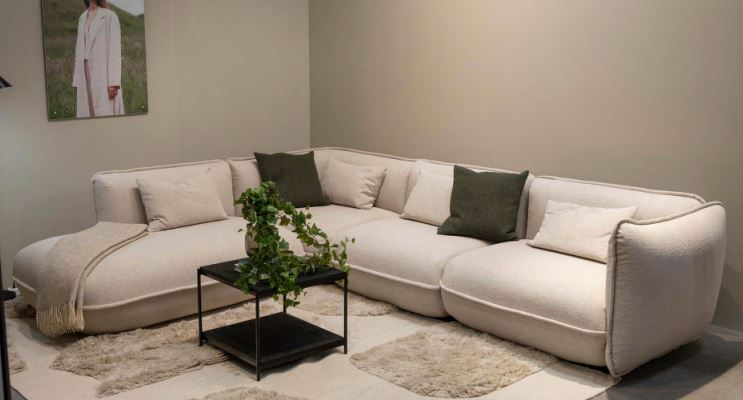 Vilmers Clover sofa 3 zit + open einde links - Beryl rainy day