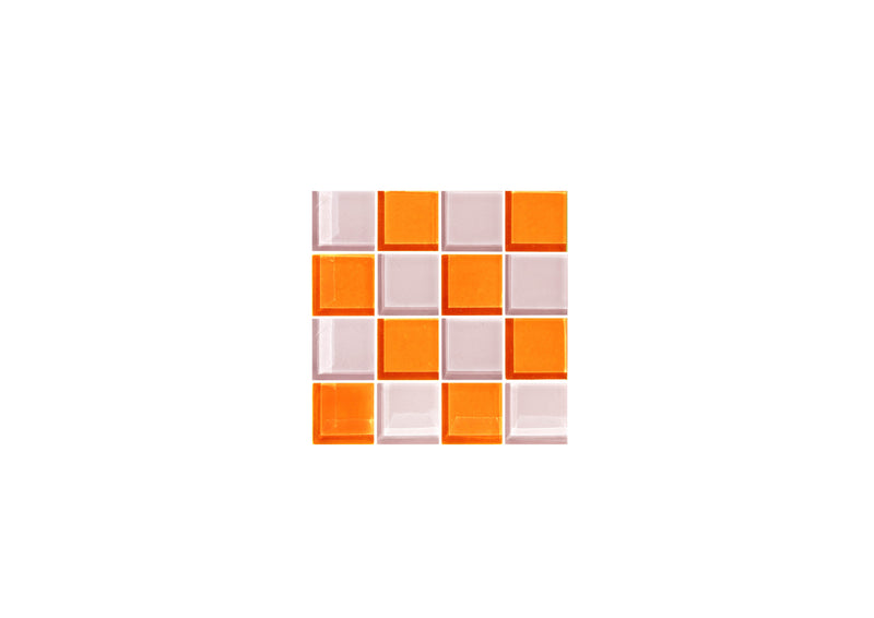 Studio Matrix - Mozaïek chess basis oudroze onderzetter / coaster - diverse kleurencombo's - Oosterlinck