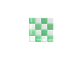 Studio Matrix - Mozaïek chess basis wit onderzetter / coaster - diverse kleurencombo's - Oosterlinck
