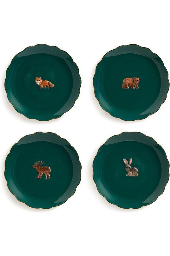 &Klevering  Forest animal mugs - set van 4 - Oosterlinck