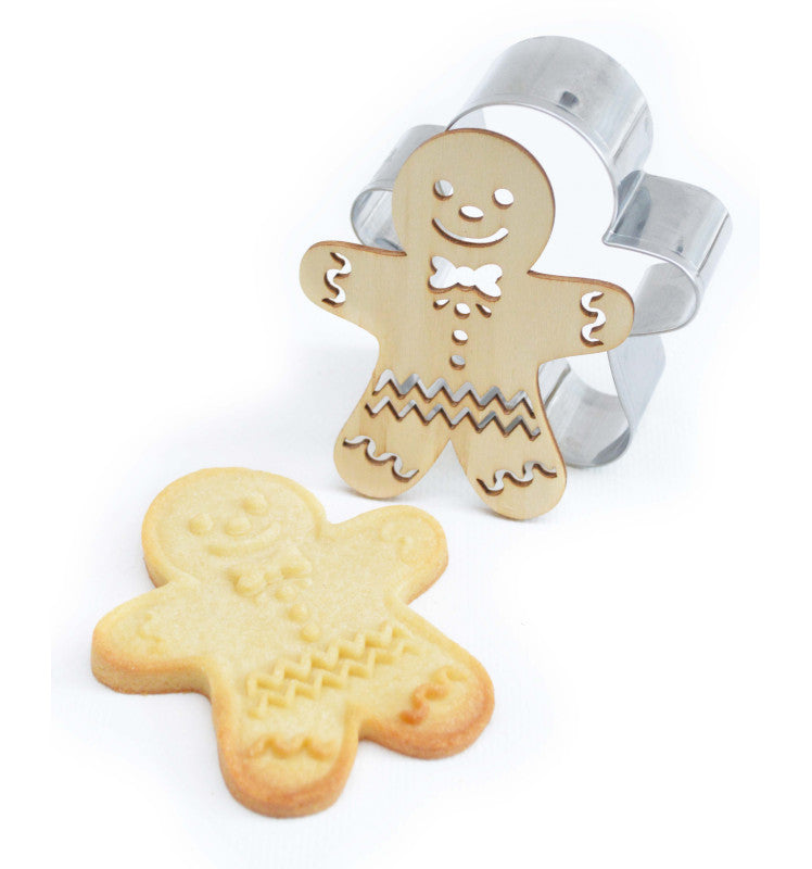 Scrap Cooking koekjesvorm XL met stempel gingerbread man