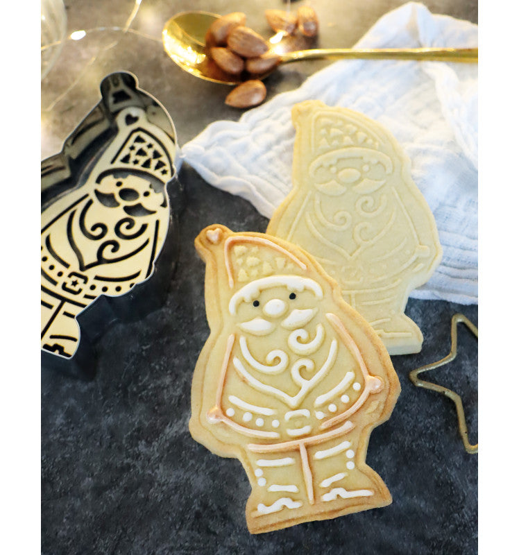 Scrap Cooking koekjesvorm XL met stempel kerstman