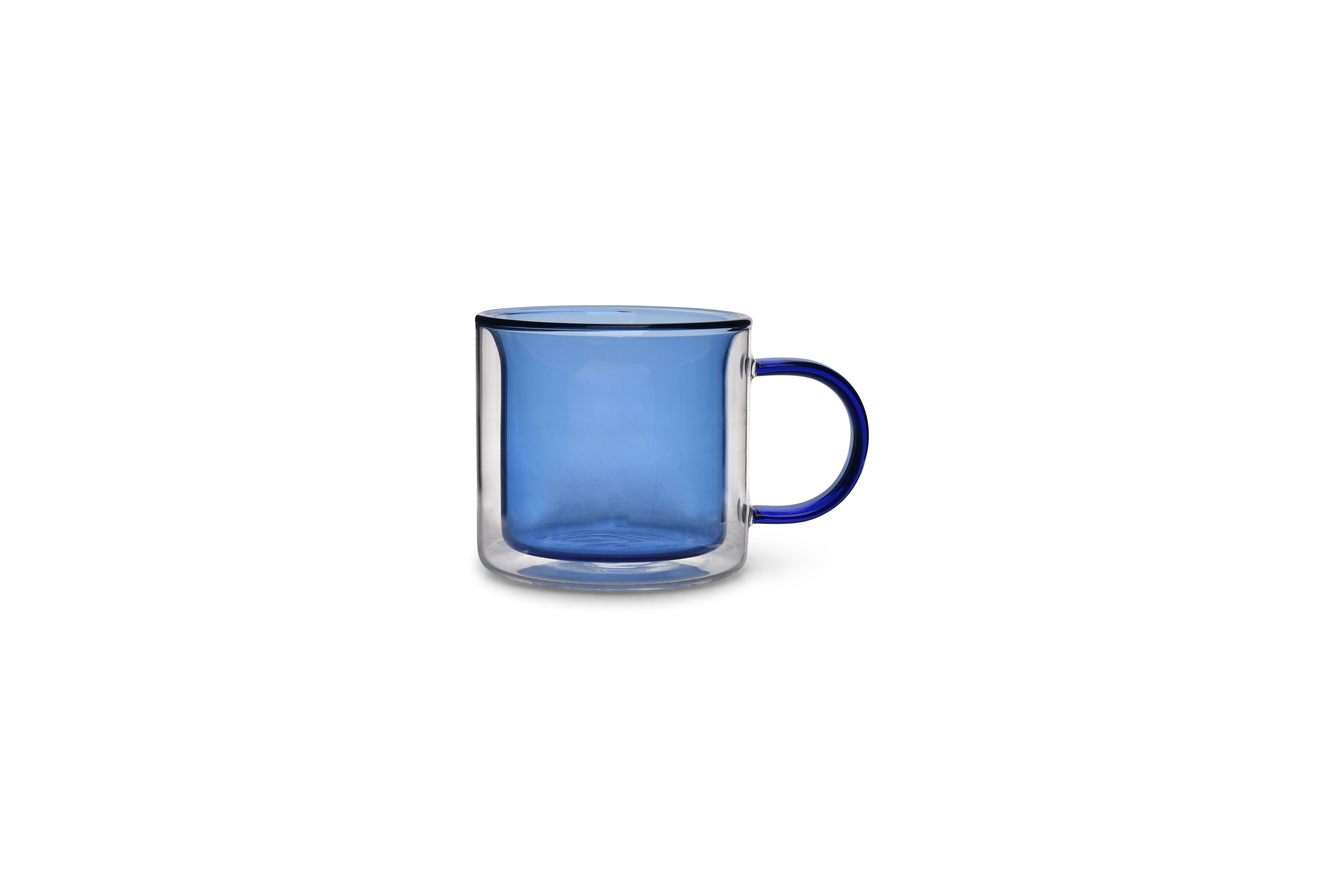 ONA  Liv dubbelwandige mokken blauw - set van 2 - Oosterlinck