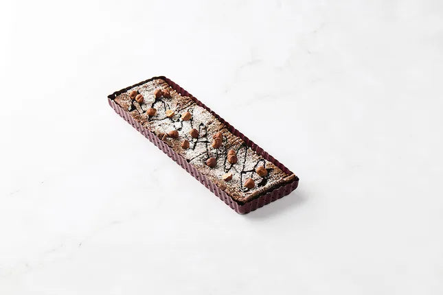Point virgule taartvorm met losse bodem rechthoek 35*11cm