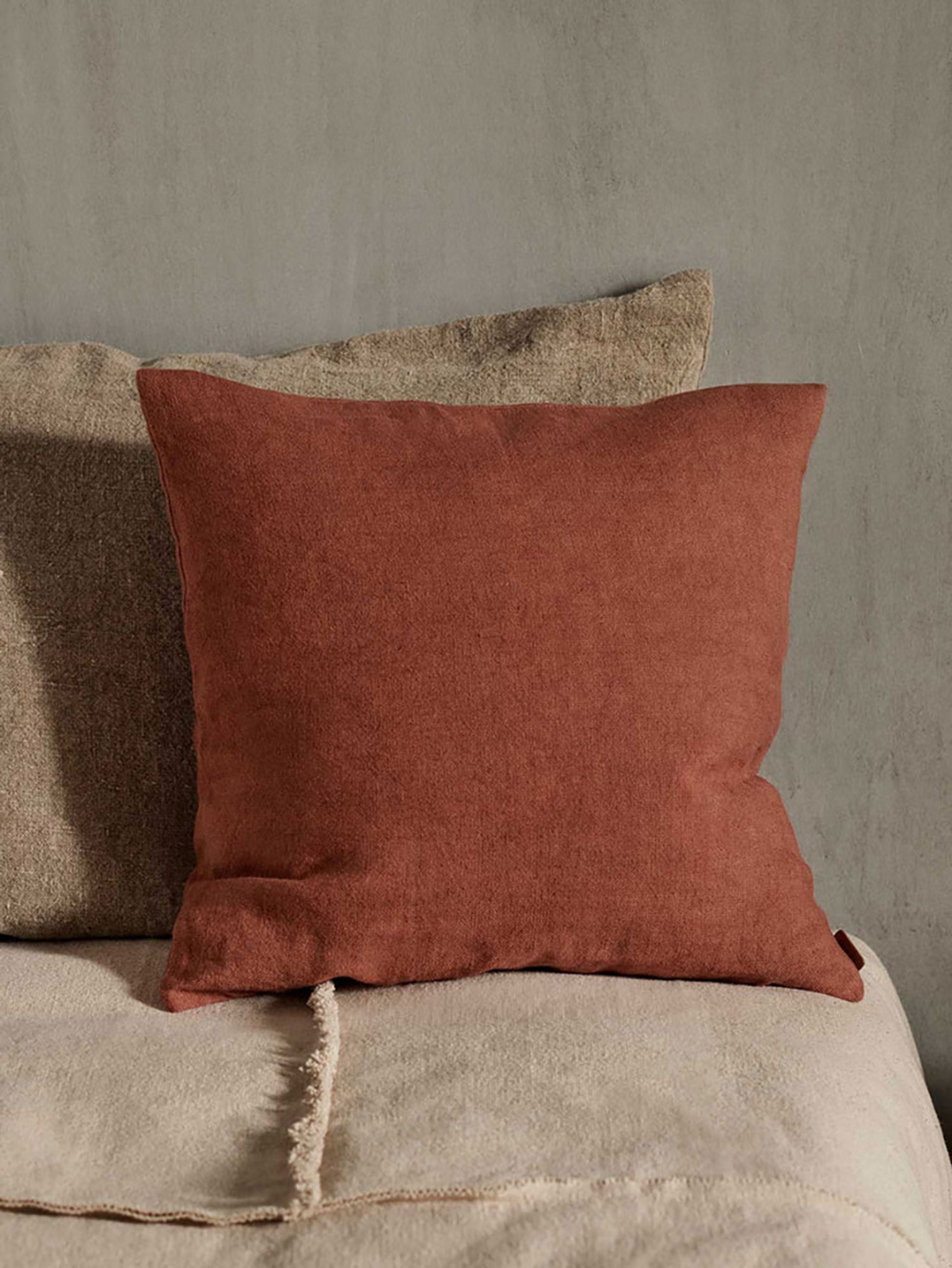 Ferm Living  Heavy Linen Lemon of Berry Cushion -50% - Oosterlinck Home