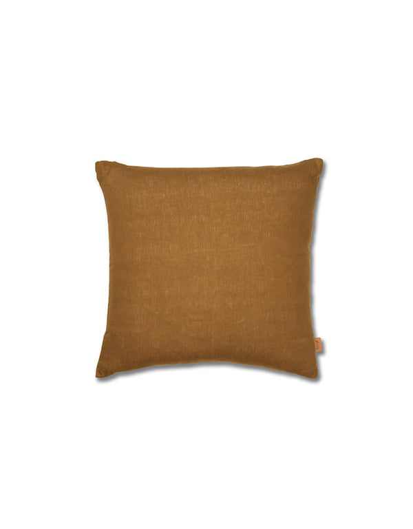 Ferm Living  Brown Linen Cushion sugar kelp - Oosterlinck