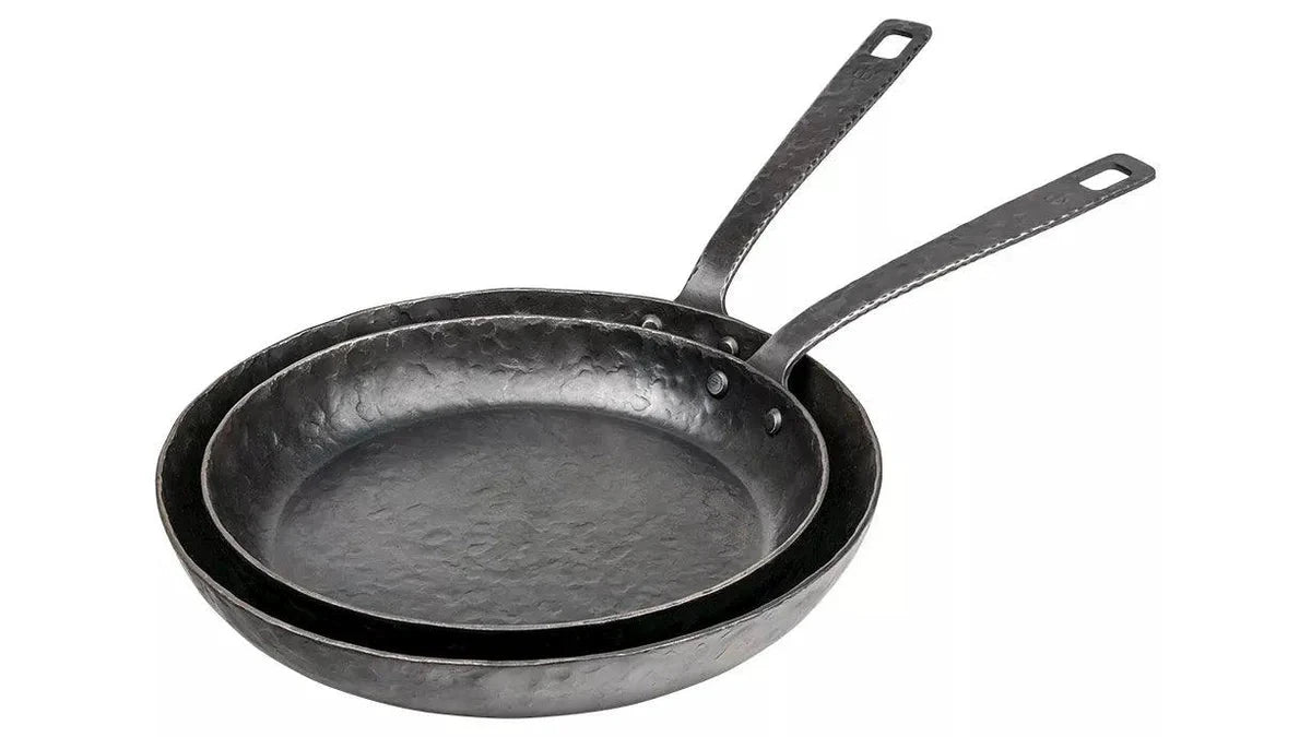 Forged braadpan carbonstaal met steel - Oosterlinck
