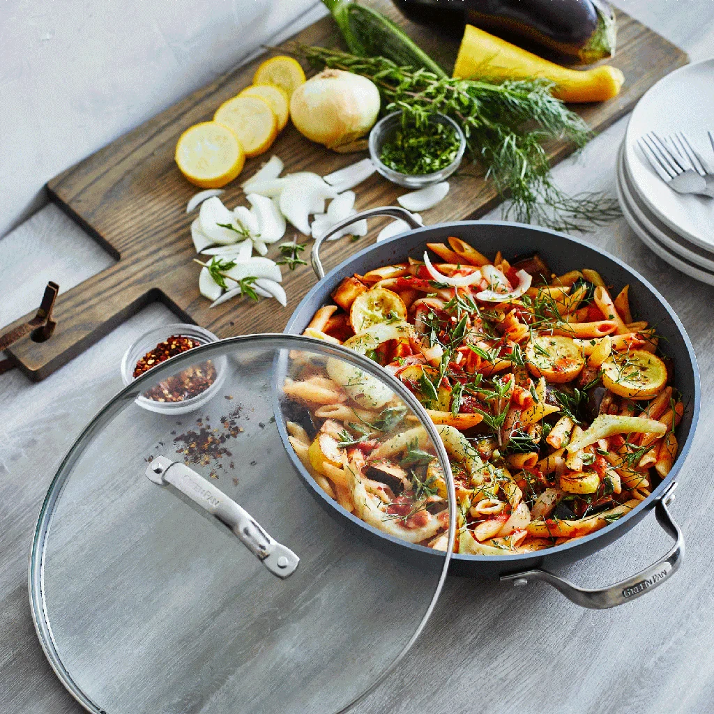 Greenpan Barcelona pro paellapan 30cm met deksel - Oosterlinck