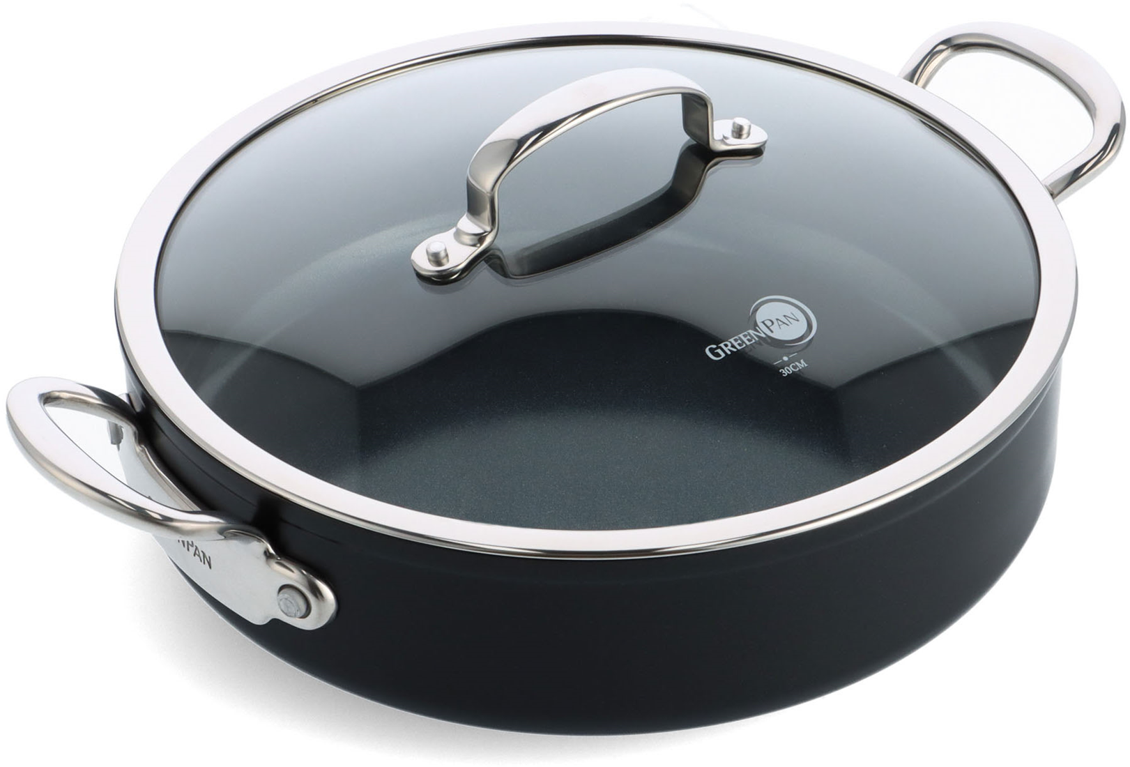 Greenpan Barcelona stoofpan 30cm met deksel - Oosterlinck