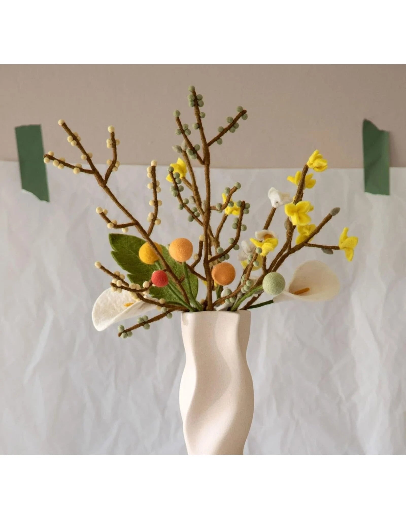 Gry & Sif   Flower bolletje vilt - 2 maten - Oosterlinck Home