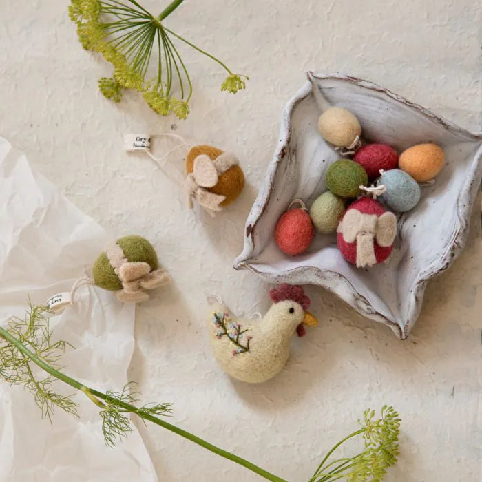 Gry & Sif   Rooster geel in vilt - Oosterlinck Home