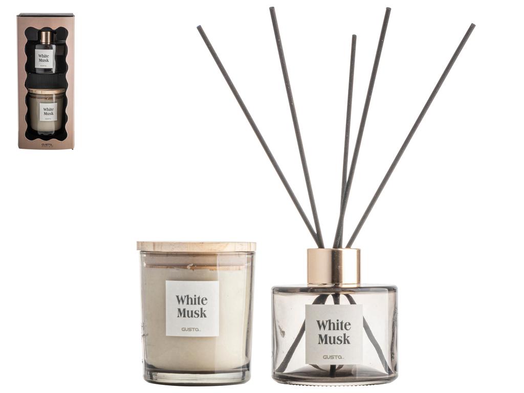 GUSTA  Geurkaars en diffuser giftset - varianten - Oosterlinck