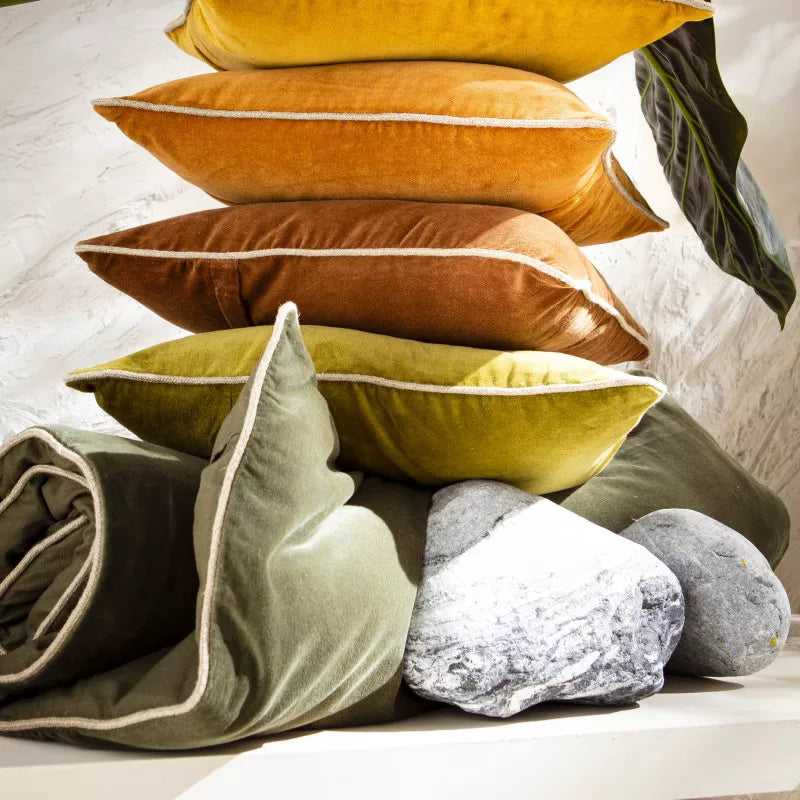 Haomy  Kussen New Delhi fluweel - 55% - Oosterlinck Home