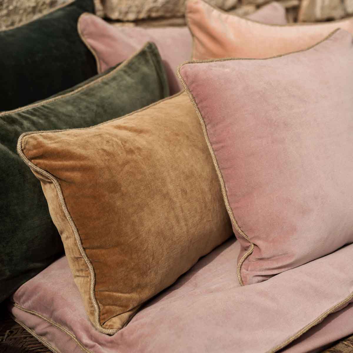 Haomy  Kussen New Delhi fluweel - 55% - Oosterlinck Home