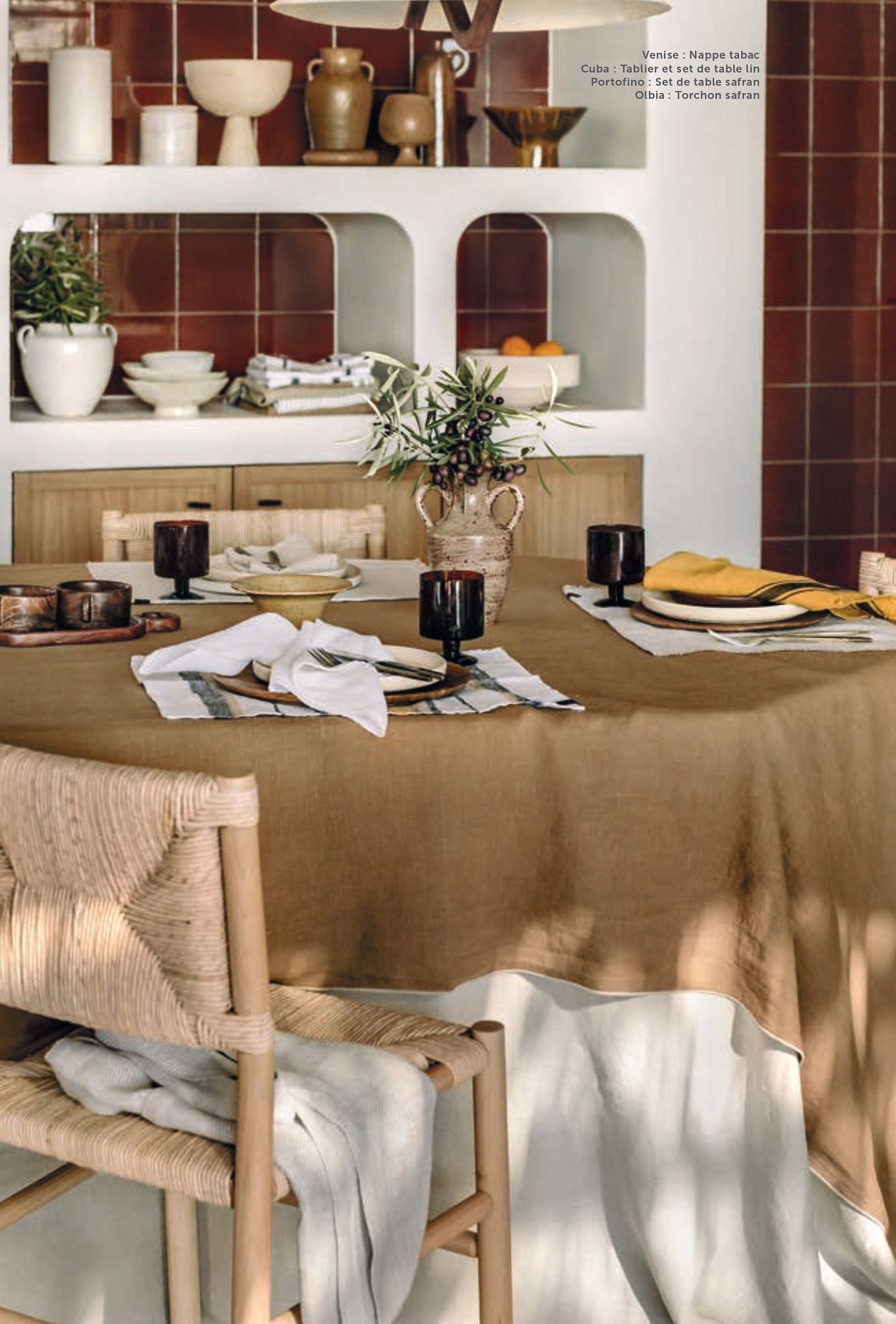 Haomy - Venise linnen tafelkleed 160 x 300 cm - diverse kleuren - Oosterlinck