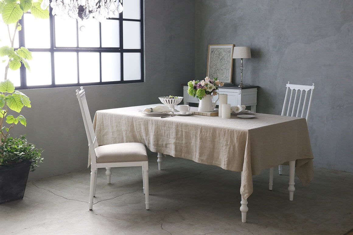 Haomy - Venise linnen tafelkleed 160 x 300 cm - diverse kleuren - Oosterlinck
