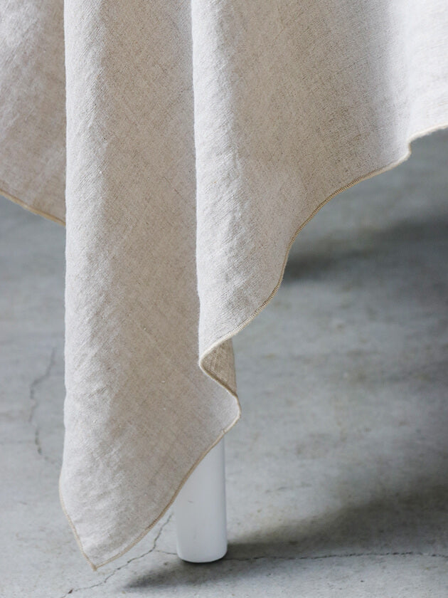 Haomy - Venise linnen tafelkleed rond 160 x 160 cm - diverse kleuren - Oosterlinck