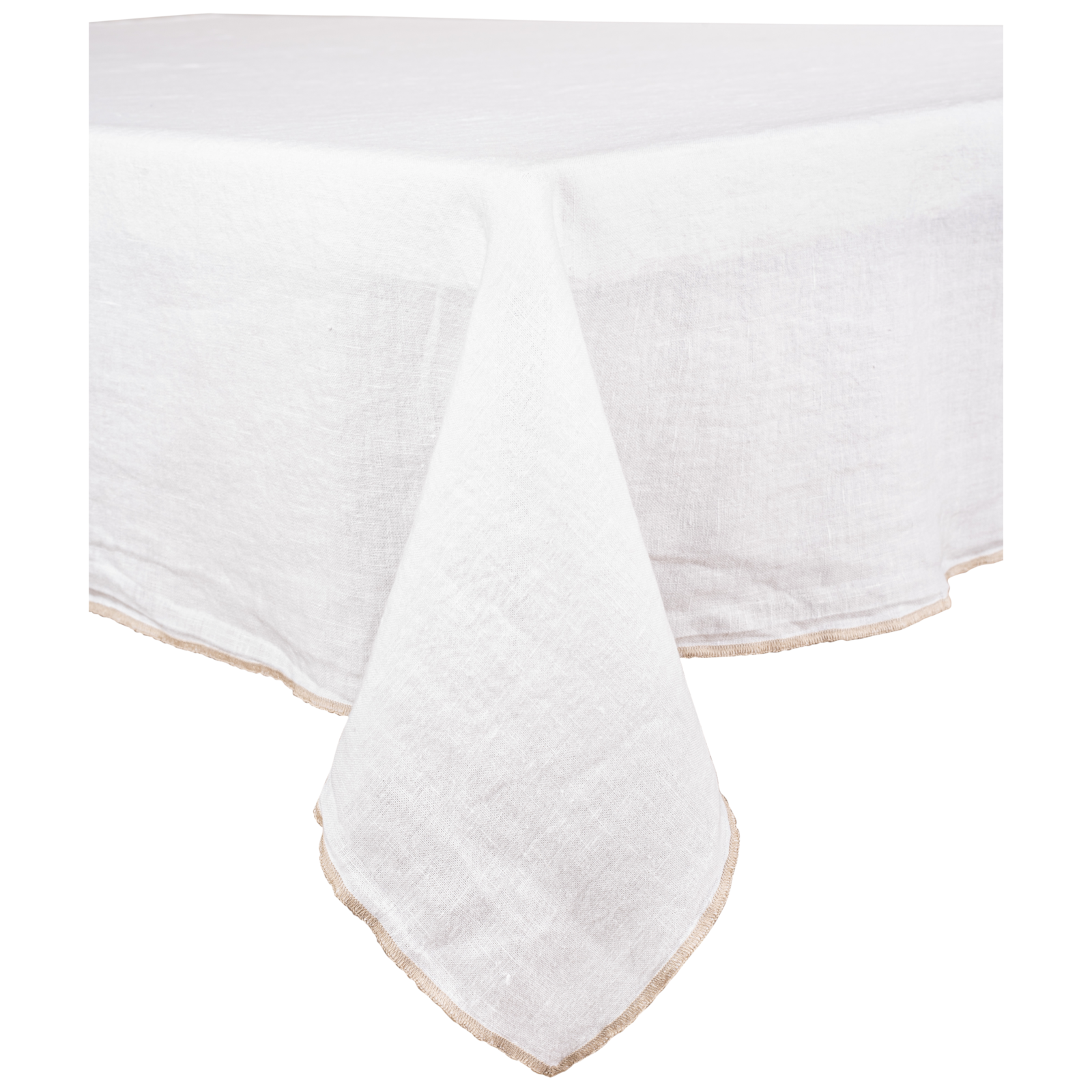 Haomy - Venise linnen tafelkleed rond 160 x 160 cm - diverse kleuren - Oosterlinck