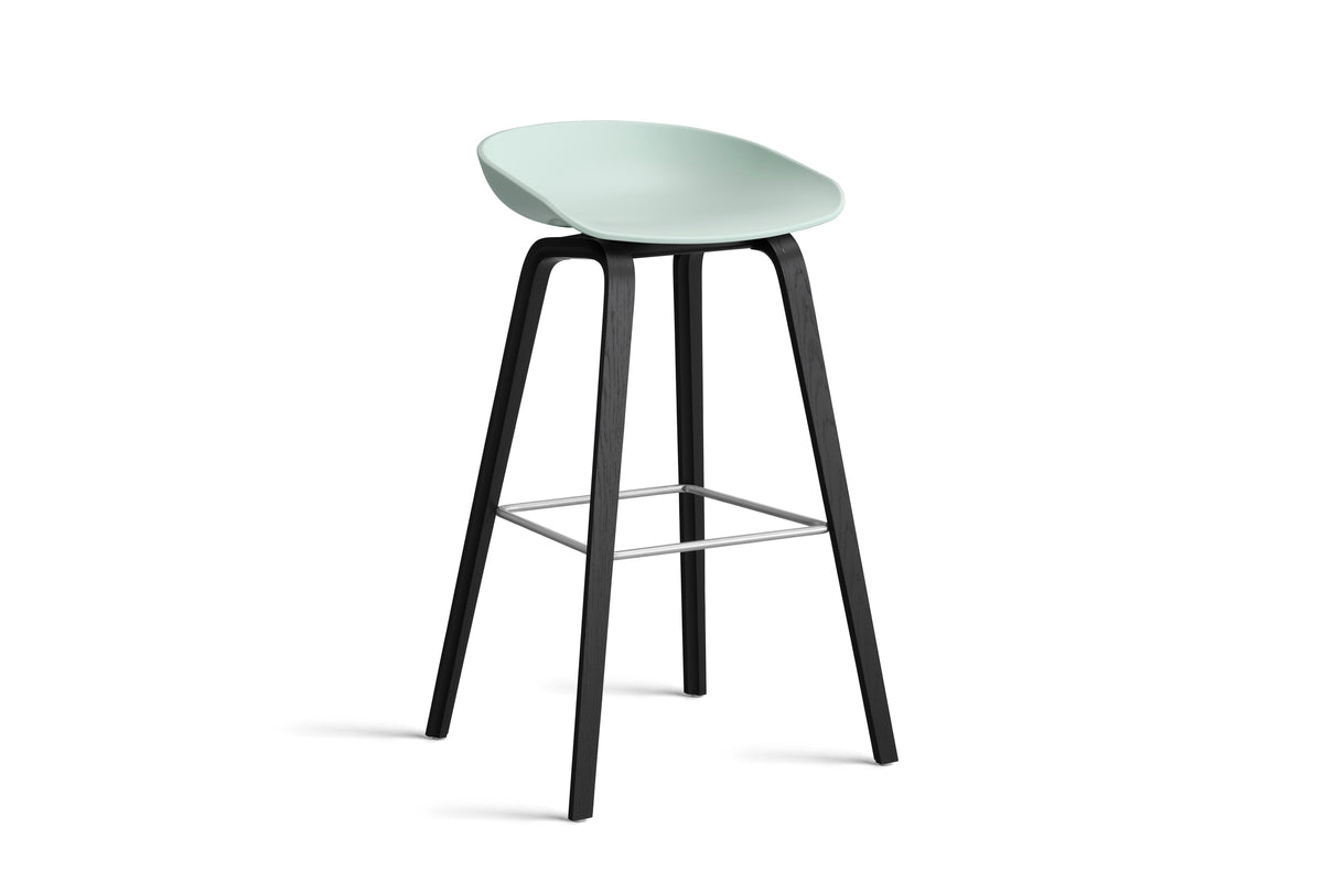 HAY - AAS32 About a stool barkruk - onderstel zwart gelakt eik - high - Oosterlinck