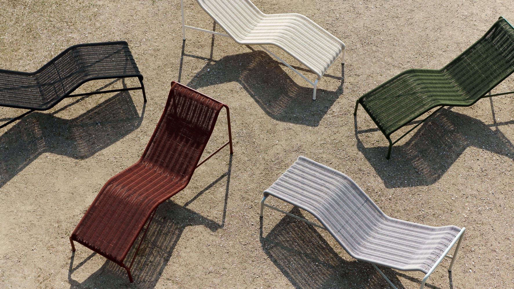 Hay Palissade Cord chaise longue - Oosterlinck