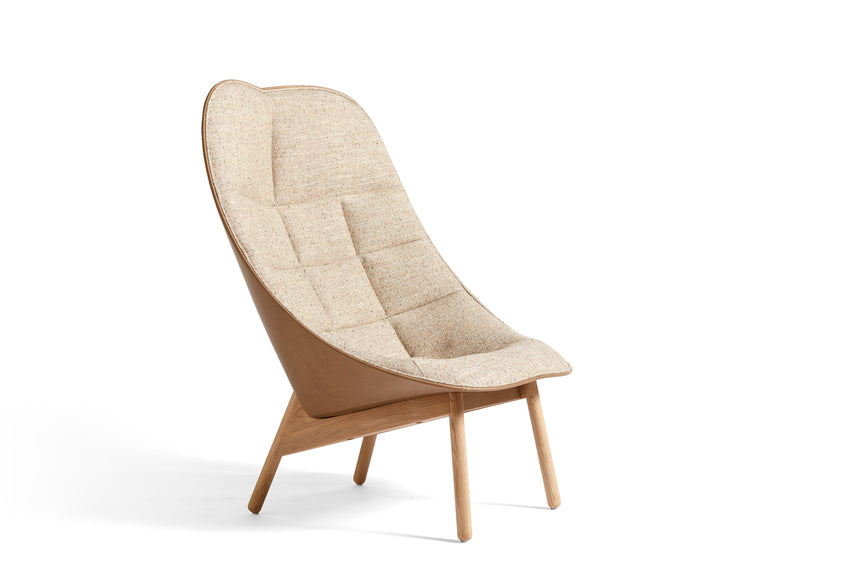Hay - Uchiwa Quilted lounge + GRATIS ottoman - Bolgheri LGG60/ Sense nougat - Oosterlinck