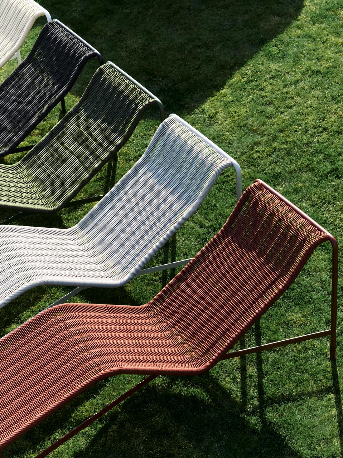 Hay Palissade Cord chaise longue - Oosterlinck