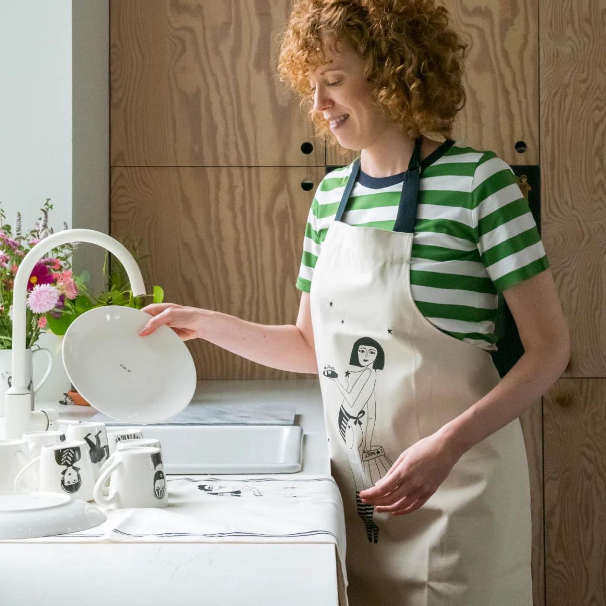 Helen B   Keukenschort  -40% - Oosterlinck Home
