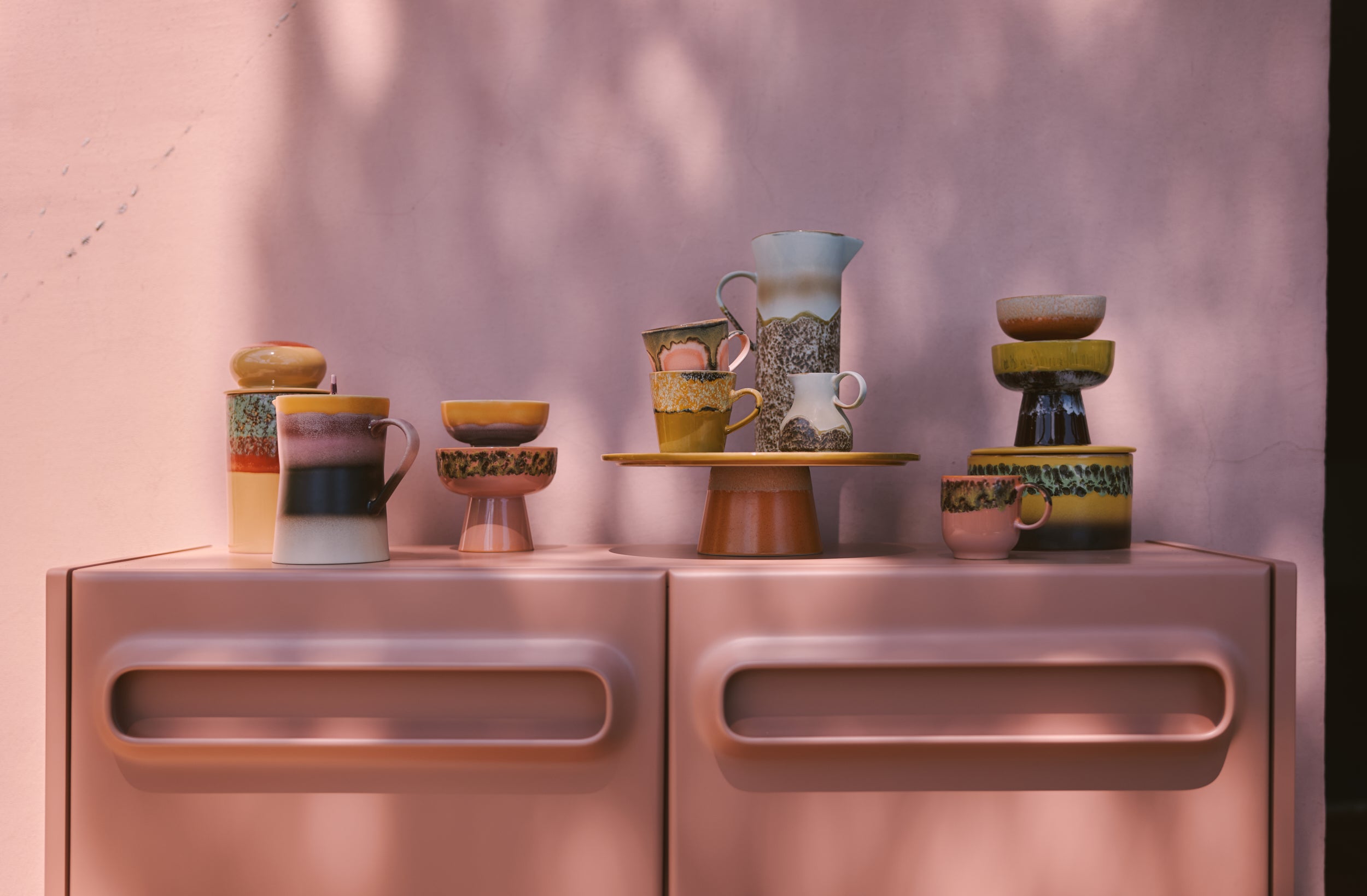 HK Living  70s ceramics americano mug 5+1 gratis - Oosterlinck